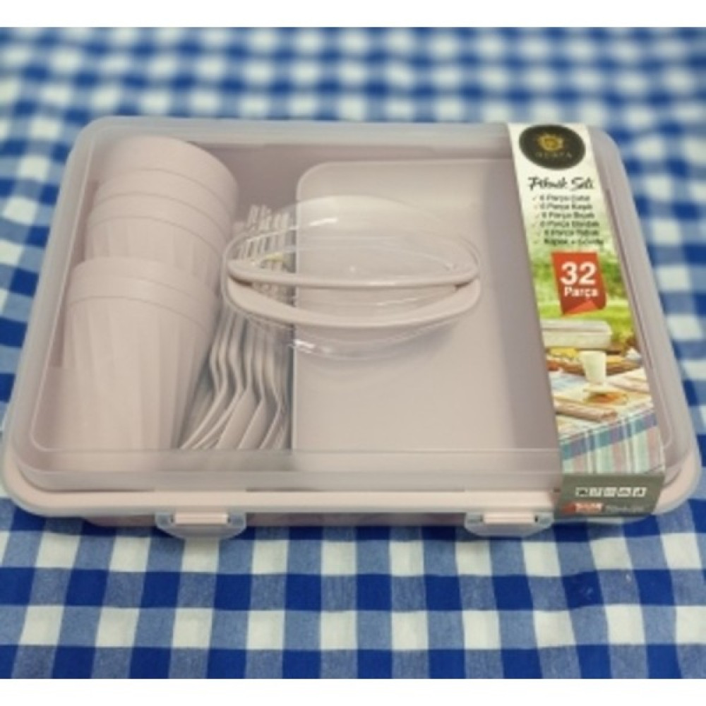 Dempa Piknik Seti 32 Parça - Pembe Mangal & Barbekü Malzemeleri Fiyatı