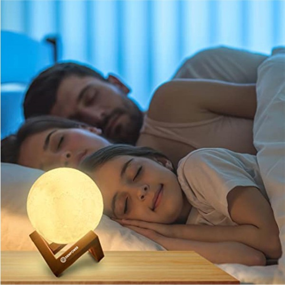 Dempower 3D Standlı Ay Gece Lambası, Klasik Gece Lambası, Renkli LED Işıklı Gece Lambası - Bej Gece Lambası Fiyatı