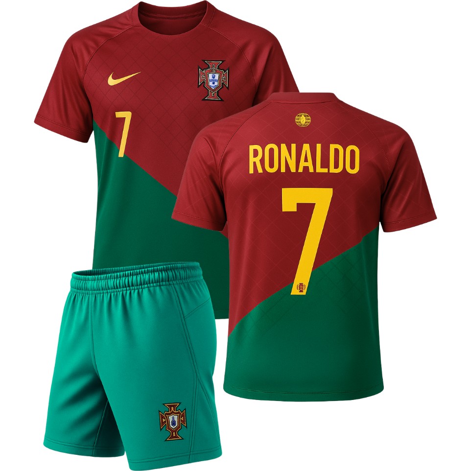 Denapcal Ronaldo Portekiz 2022 Dünya Kupası Çocuk Futbol Forma Seti(Forma,şortve Çorap) Giyim & İç Giyim Fiyatı