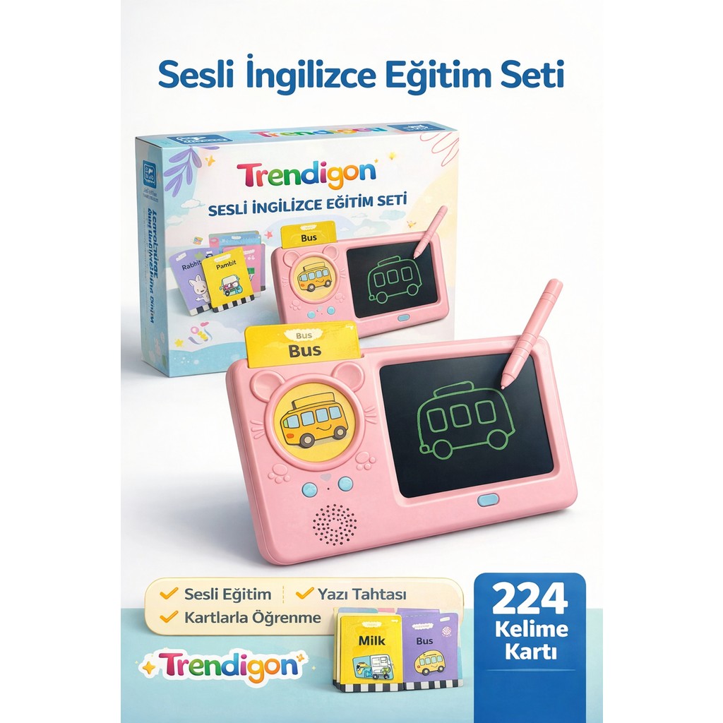 Denapcal Sesli Eğitici Çizim Tableti - Pembe Grafik Tabletler Fiyatı