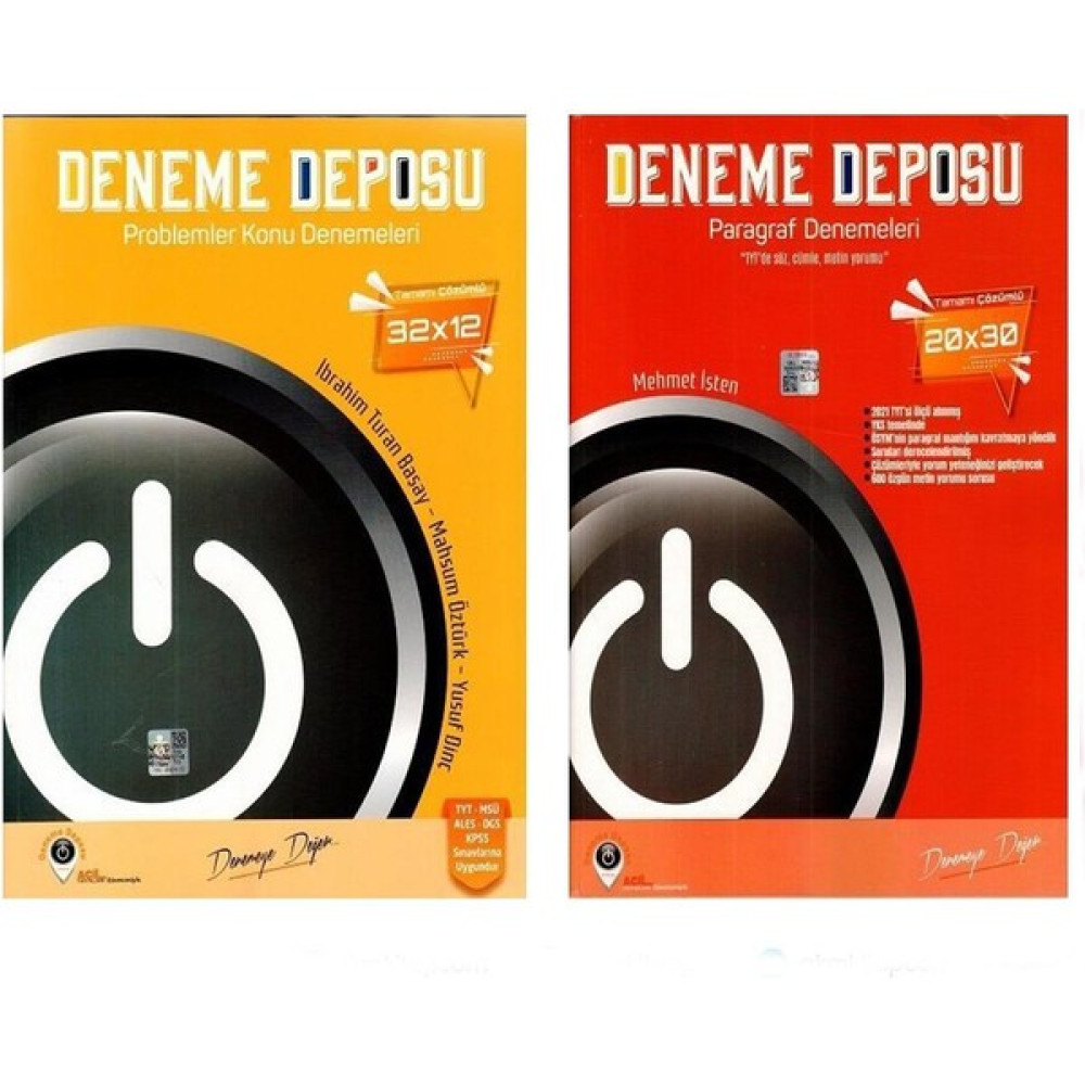 Deneme Deposu Yayınları TYT Problemler ve Paragraf Konu Denemeleri Seti 2 Kitap Temel Yeterlilik Testi (TYT) Fiyatı