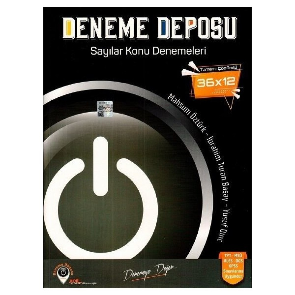 Deneme Deposu Yayınları TYT Sayılar Konu Denemeleri Temel Yeterlilik Testi (TYT) Fiyatı