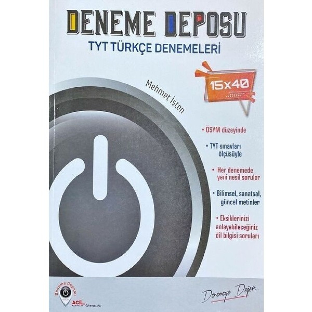 Deneme Deposu Yayınları TYT Türkçe Denemeleri Temel Yeterlilik Testi (TYT) Fiyatı