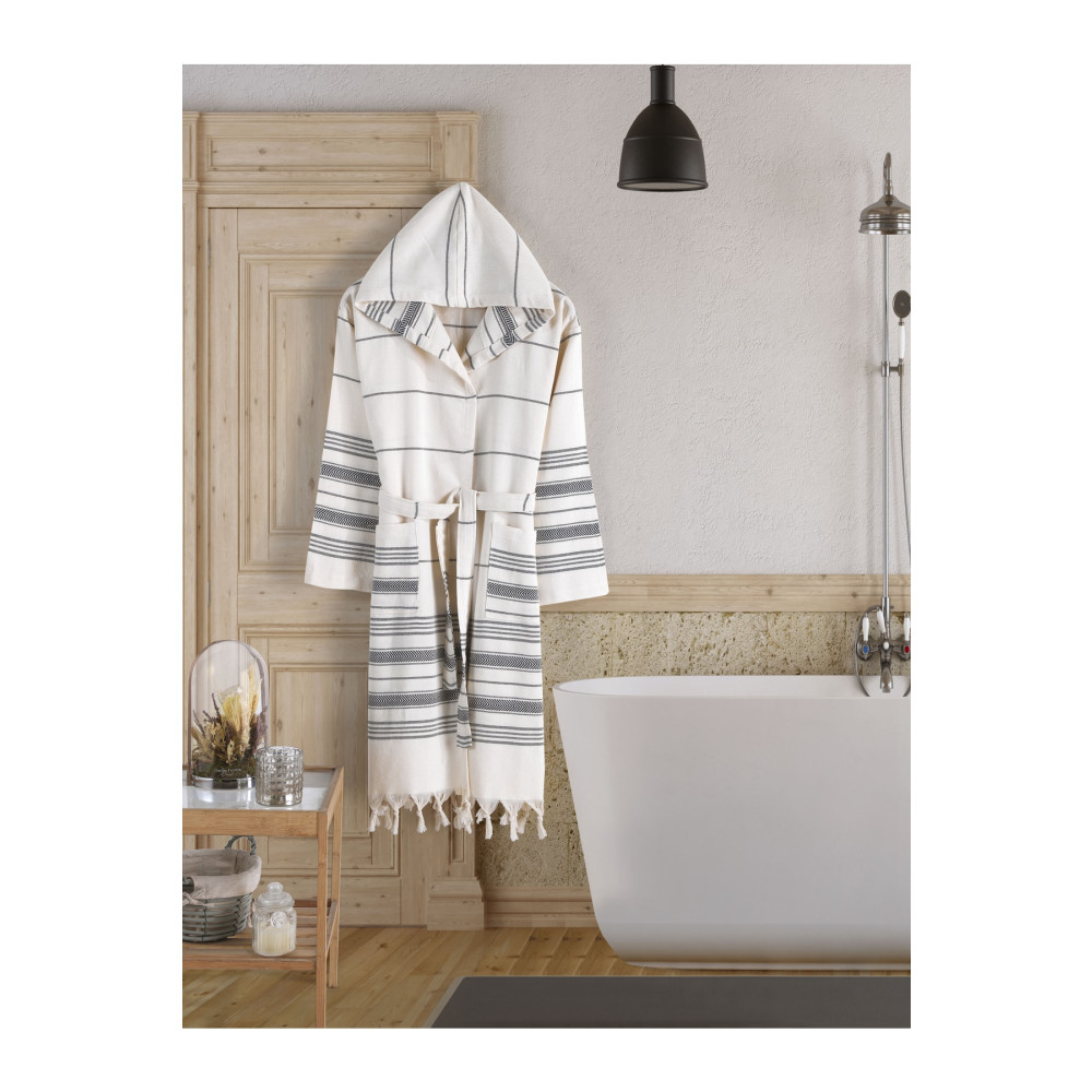 Denia Home Peştemal Bornoz Unisex %100 Pamuk Naturel L Beden Bornoz Fiyatı