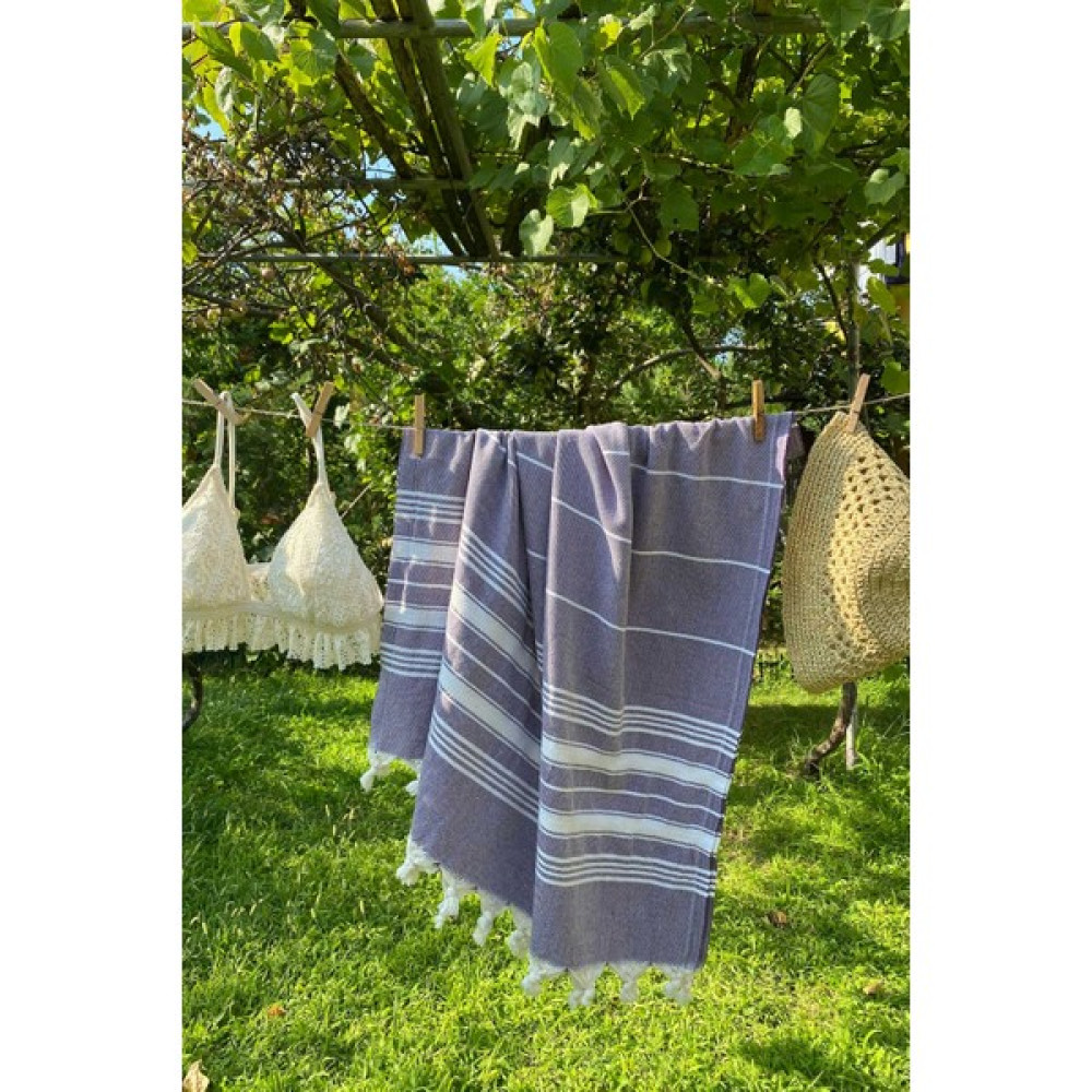 Denia Home Peştemal Havlu Ezghi - Lila - 100 x 180 cm Peştamal Fiyatı