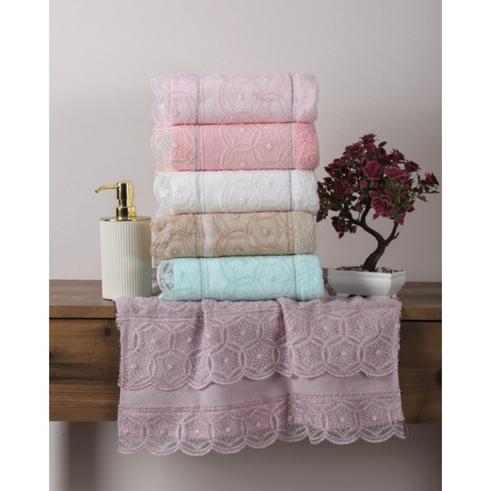 Denia Home Venüs Güpürlü El Yüz Havlusu - 50 x 90 cm - Çok Renkli El / Yüz Havlusu Fiyatı
