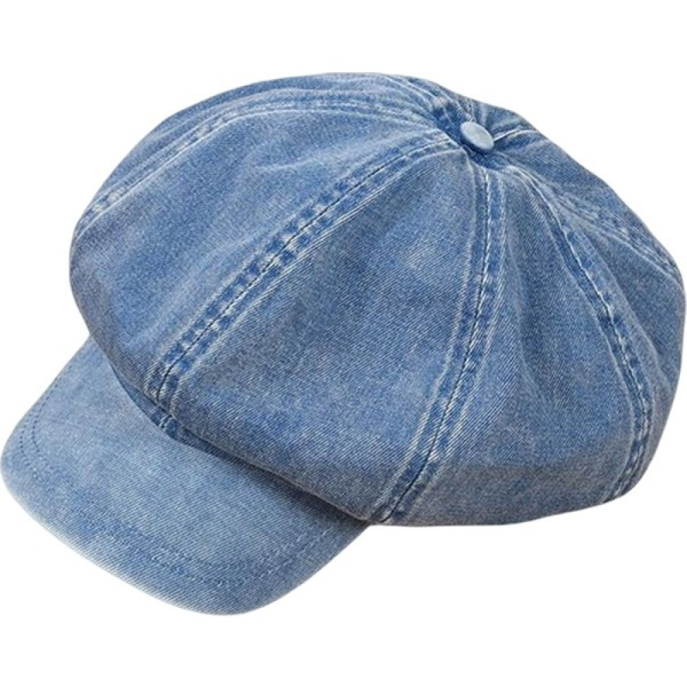 Denim Pamuk Newsboy Şapka Visor Bere Şapka Bayan Bayanlar Cabbie Şapka Açık Mavi (Yurt Dışından) Kadın Şapkası Fiyatı
