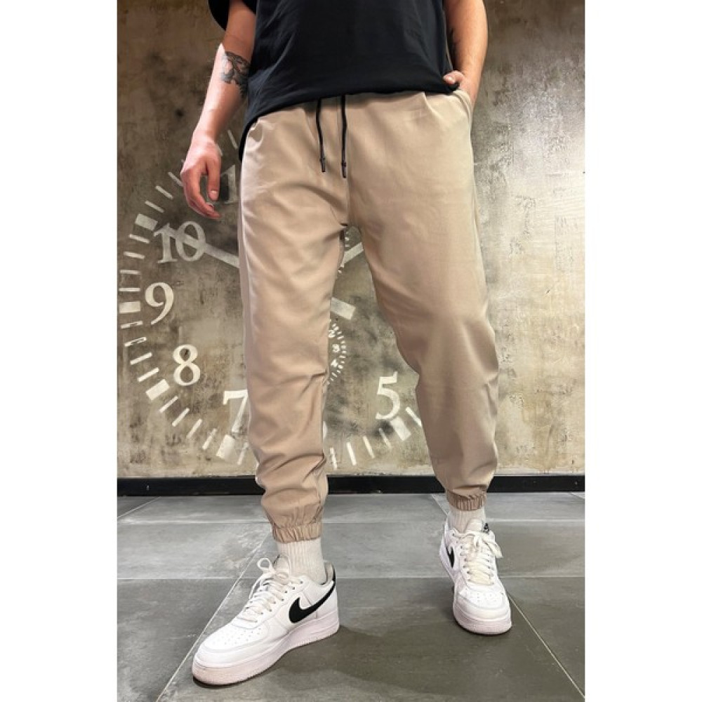 Denim Republic Erkek Bej Bol Kesim Kalın Kumaş Jogger Pantolon Erkek Pantolon Fiyatı