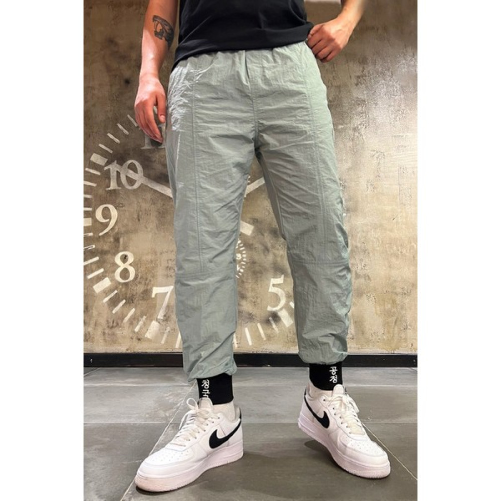 Denim Republic Erkek Mint Baskılı Naylon Paraşüt Kumaş Jogger Pantolon Erkek Pantolon Fiyatı