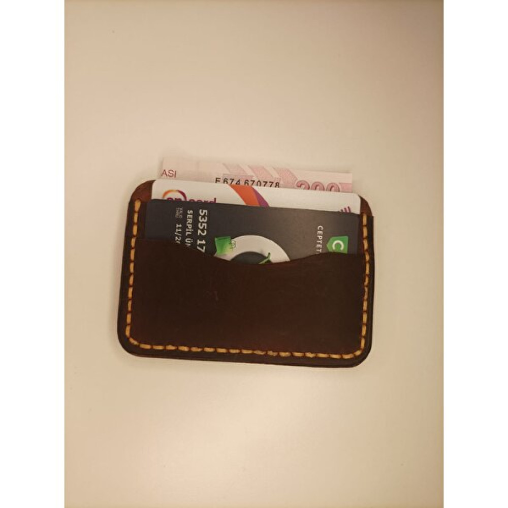 Deniz Leather Craft El Yapımı Hakiki Deri Minimal Kartlık Erkek Kartlık Fiyatı