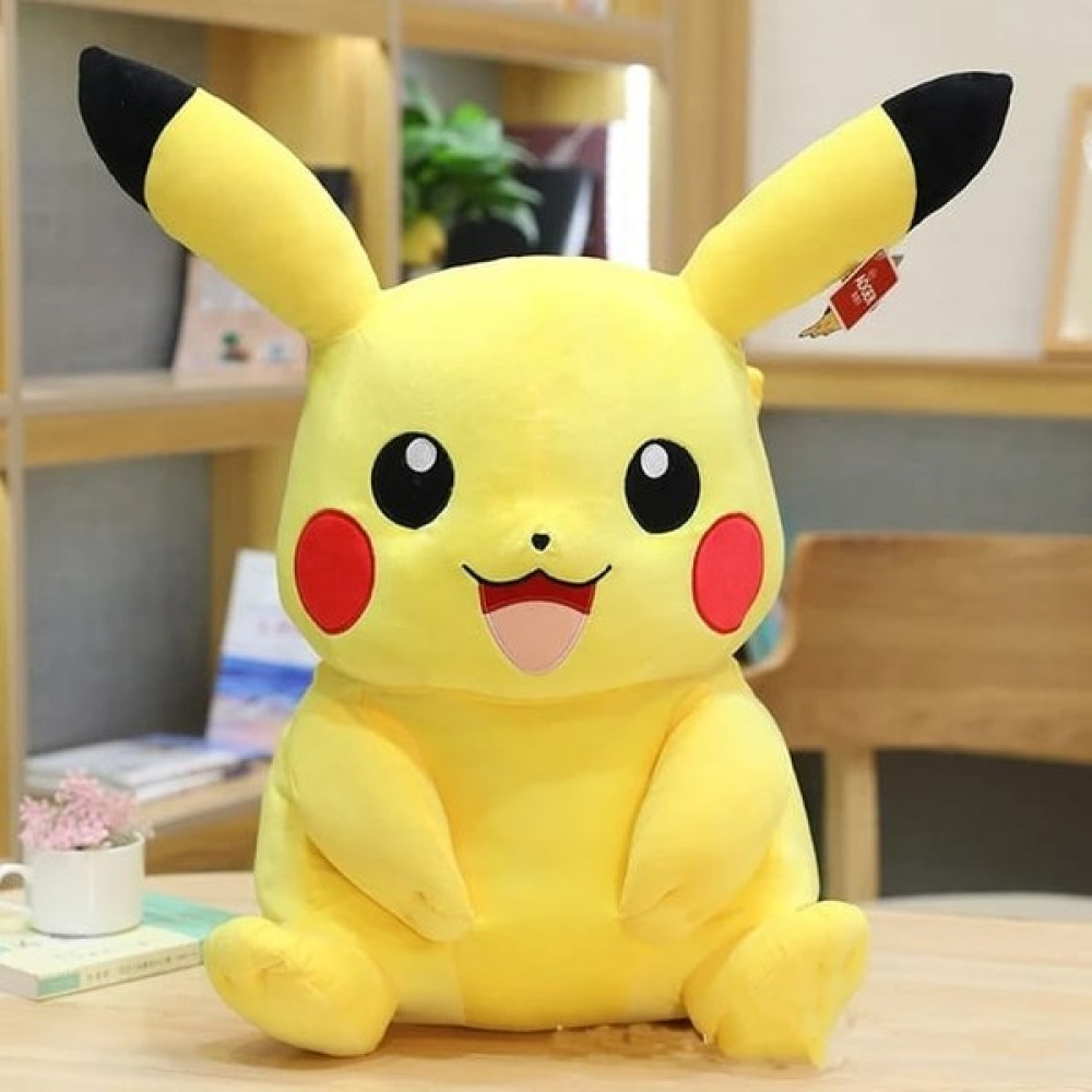Deniz Sport Ithal Kumaş Pokemon Go Pikachu Figür Peluş Oyuncak Büyük Boy Uyku & Oyun Arkadaşı Pikachu 26 - 03-Açık Sarı Peluş Oyuncaklar Fiyatı