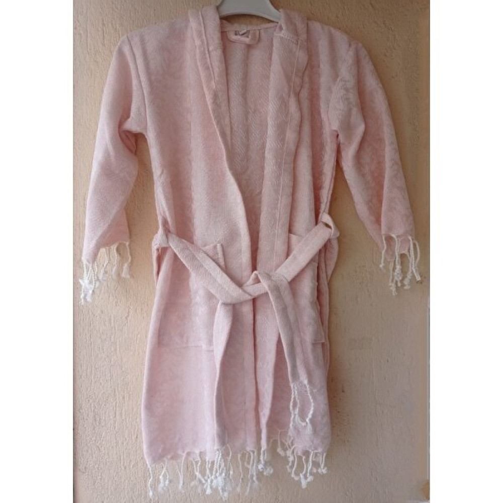 deniz yıldızı home Kapüşonlu Peştamal Çocuk Bornozu - 3 - 4 Yaş - Pembe Bornoz Fiyatı