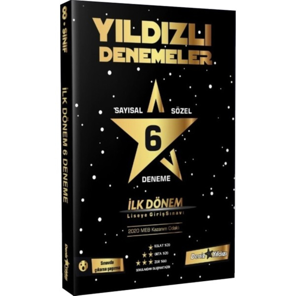 Deniz Yıldızı Yayınları Lgs 1. Dönem 6'lı Deneme ve Görsel Okuma Kitabı Hediyeli Ders Sınav Kitapları Fiyatı