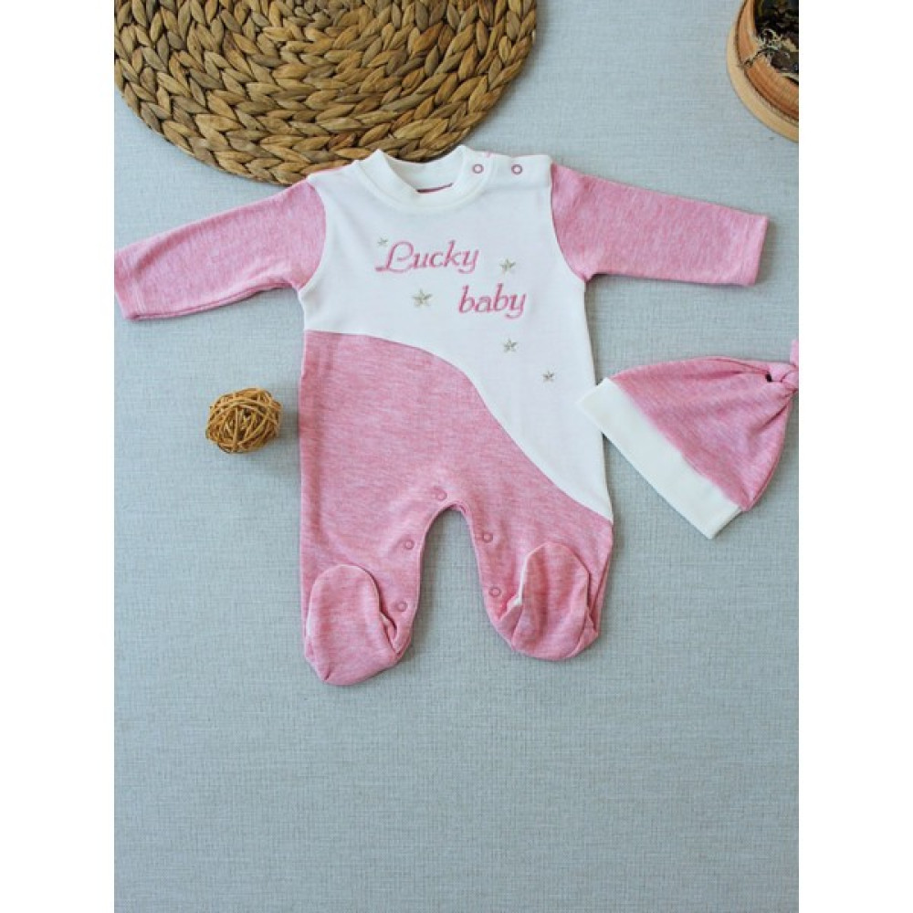 Denizcik Lucky Baby Nakışlı Es Çizgi Boy Şapkalı Kız Bebek Tulumu Bebek Tulumu Fiyatı