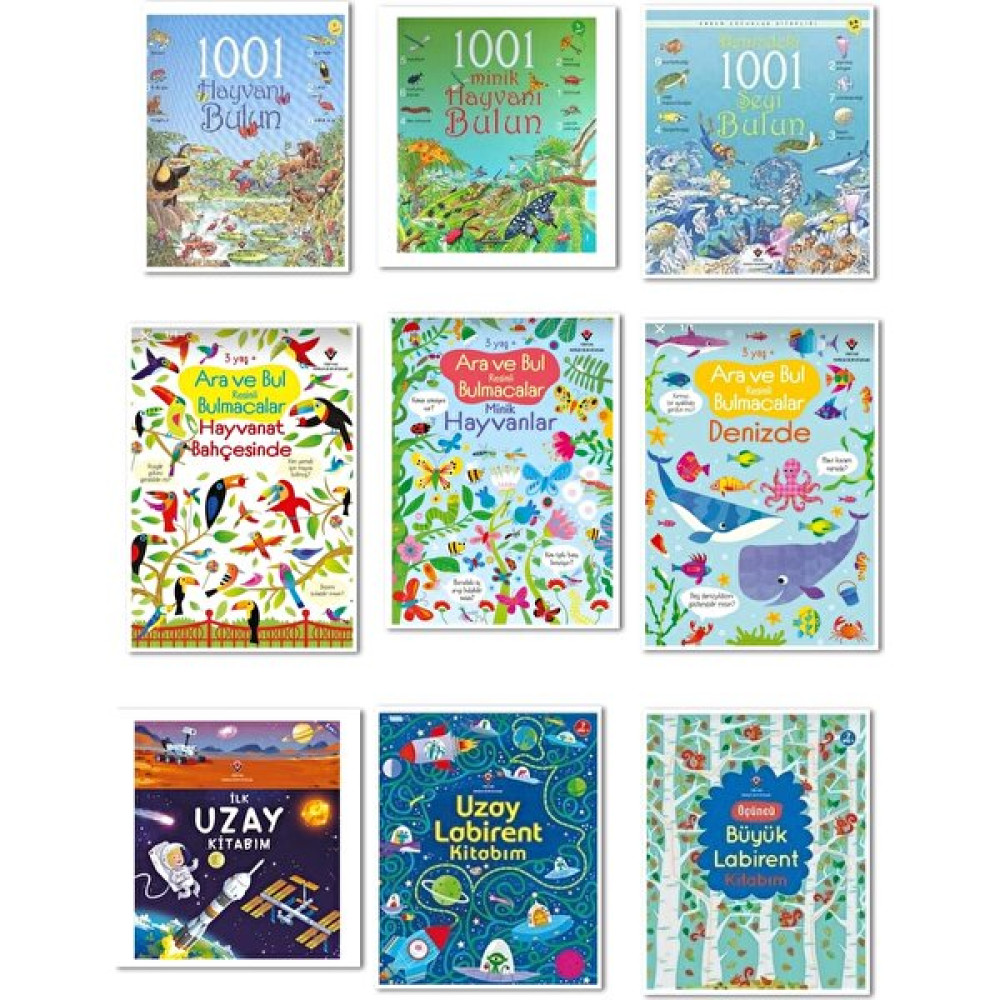 Denizdeki 1001 Şeyi Bulun, 1001(HAYVANI Bulun Minik Hayvanı Bulun),ara ve Bul Resimli Bulmacalar( Hayvanat Bahçesinde, Minik Hayvanlar,denizde),Il... Zeka Geliştirici Kitaplar Fiyatı