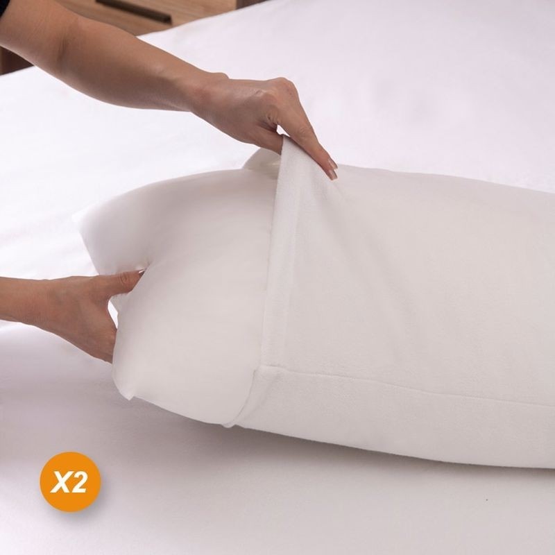 Denizli Çeyiz 2 Adet Sıvı Geçirmez Fermuarlı Yastık Alezi - 50 x 70 cm - Beyaz Yastık Kılıfı Fiyatı
