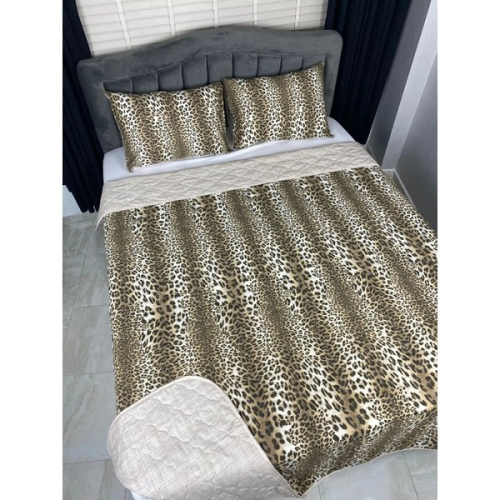 Denizli Çeyiz Çift Taraflı Çift Kişilik Kapitone Yatak Örtüsü Takımı - 210 x 230 cm - Sütlü Kahve Yatak Örtüsü Fiyatı