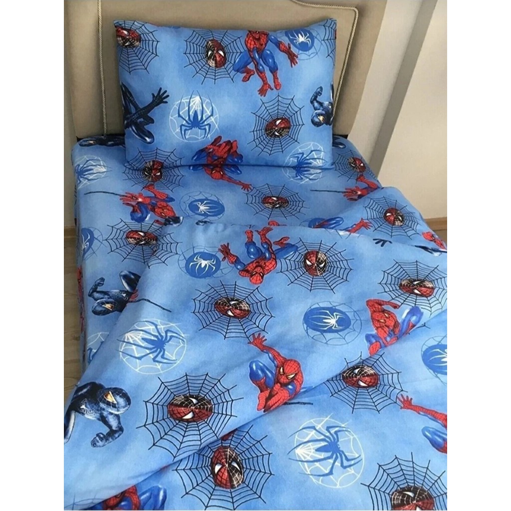 Denizli Çeyiz Tek Kişilik Çarşafı Lastikli Nevresim Takımı Örümcek Adam - Mavi - 160 x 220 cm Nevresim Takımı Fiyatı
