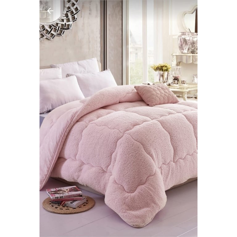 Denizli Çeyiz Tek Kişilik Wellsoft Yorgan Pudra - 155 x 215 cm - Renkli Yorgan Fiyatı