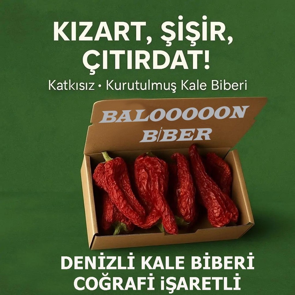 Denizli Tatlı Kale Biberi (Balon Biber) -10 Adet (Kızart-Şişir-Çıtırdat) - 1 Adet Sebze Fiyatı