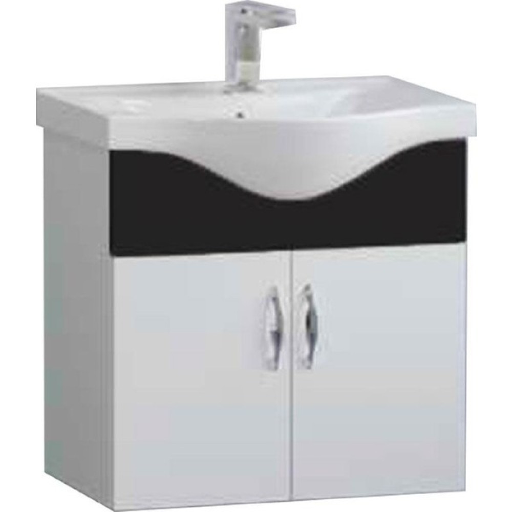 Denko Akyazı 55 cm Mdf Banyo Dolabı Siyah Alt Modül ve Lavabo Oto Boyaları Fiyatı