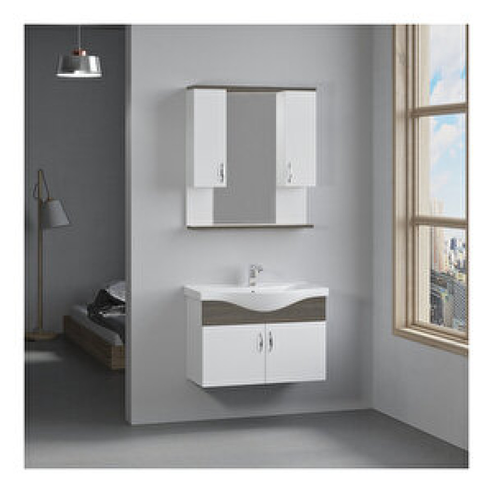 Denko Banyo Akyazı Banyo Dolabı Antrasit Meşe 80 cm Banyo Dolabı / Mobilyası Fiyatı