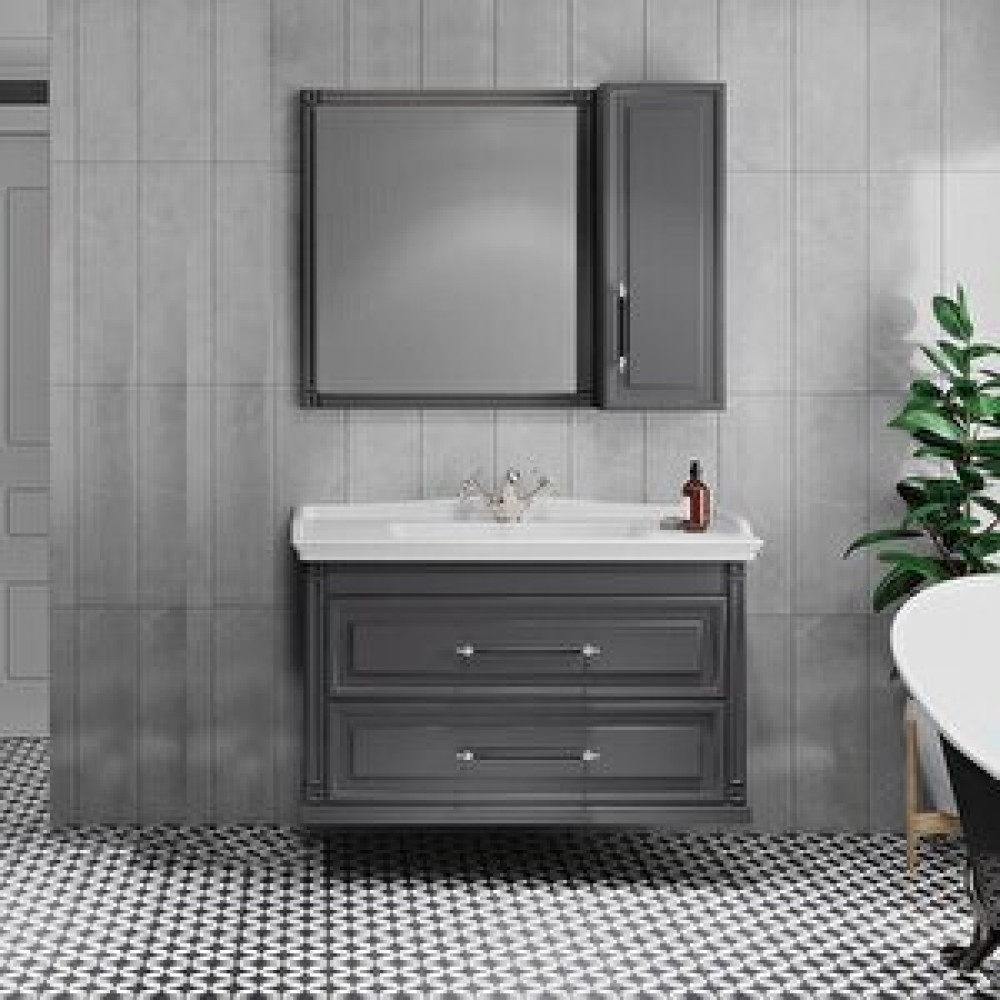 Denko Banyo Denko Albatros 100 Cm Mdf Gri Banyo Dolabı Takımı Banyo Dolabı / Mobilyası Fiyatı