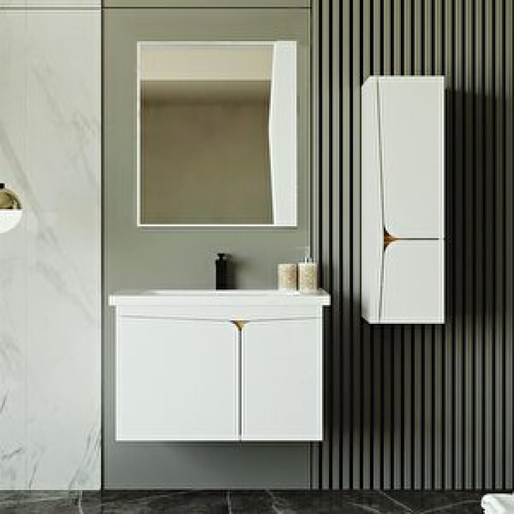 Denko Banyo Denko Erel 65 Cm Mdf Beyaz Banyo Dolabı Takımı Ve Boy Dolabı Banyo Dolabı / Mobilyası Fiyatı