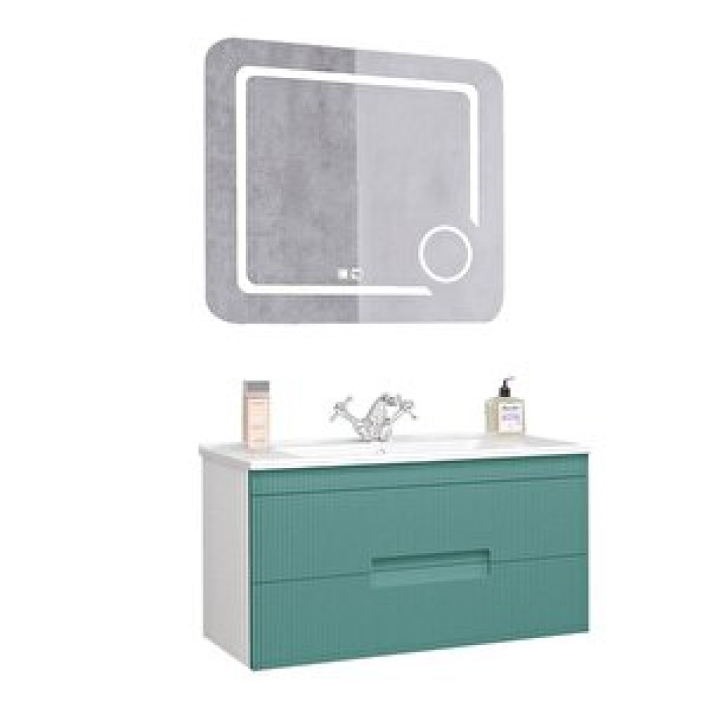 Denko Banyo Denko Galata 85 Cm Mdf Yeşil Banyo Dolabı Takımı Banyo Dolabı / Mobilyası Fiyatı