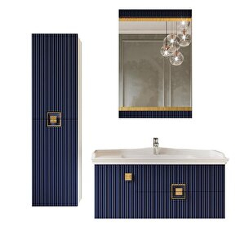 Denko Banyo Denko Lennestad 100 Cm Mdf Mat Lacivert Banyo Dolabı Takımı Ve Boy Dolabı Banyo Dolabı / Mobilyası Fiyatı