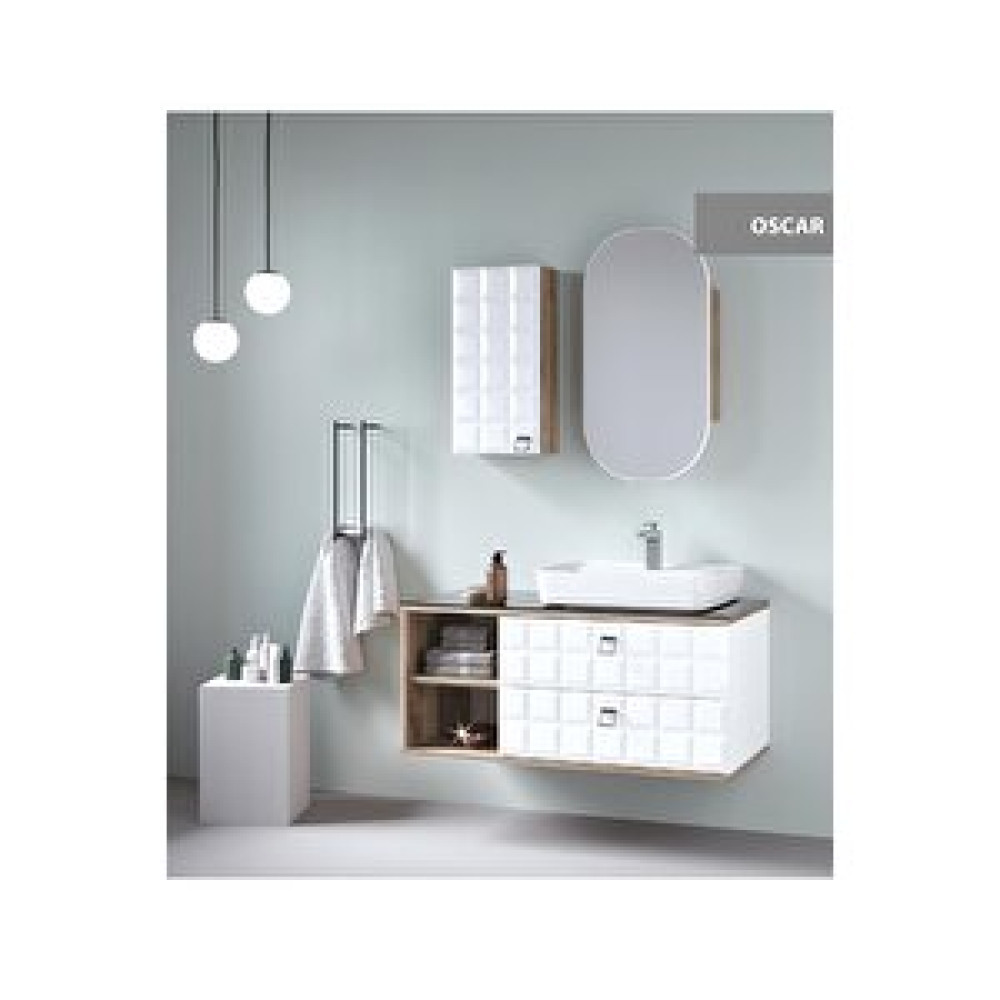 Denko Banyo Denko Oscar 95 Cm Mdf Banyo Dolabı Takımı Ve Yan Boy Dolabı Banyo Dolabı / Mobilyası Fiyatı