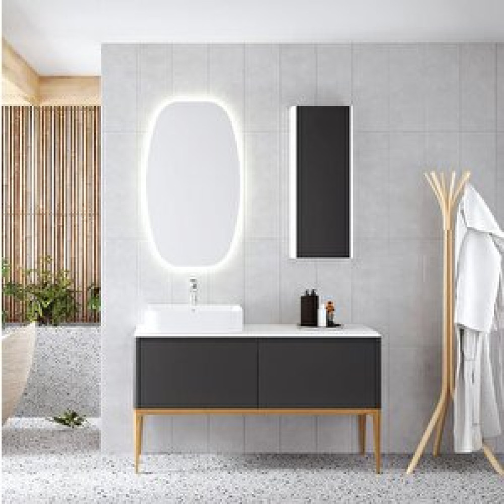 Denko Banyo Denko Selanik 130 Cm Mdf Füme Banyo Dolabı Takımı Ve Boy Dolabı Banyo Dolabı / Mobilyası Fiyatı