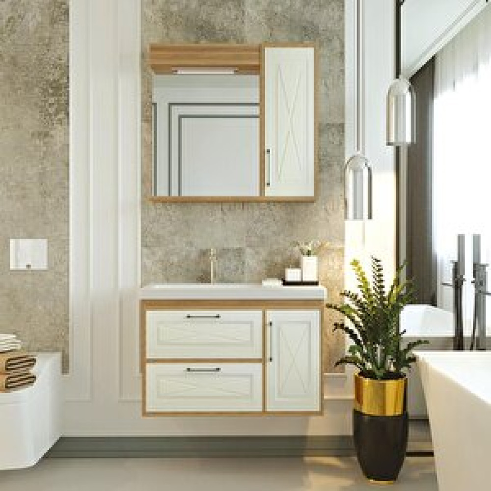 Denko Banyo Denko Tokyo 85cm Mdf Ud Banyo Dolabı Takımı Banyo Dolabı / Mobilyası Fiyatı