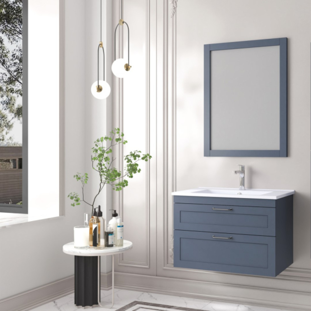Denko Beyoglu 75 Cm Mdf Mat Lacivert Banyo Dolabi Takimi Banyo Dolabı / Mobilyası Fiyatı