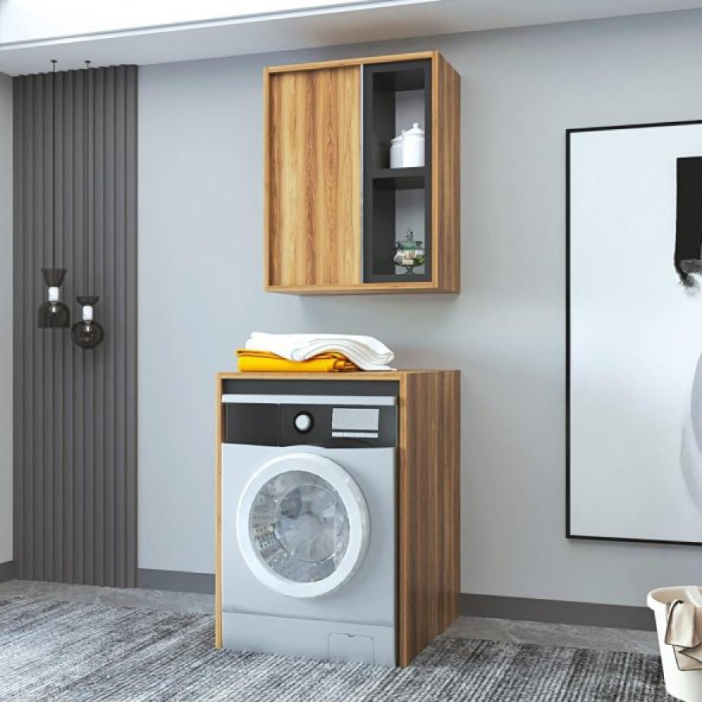 Denko Matia 65 Cm Hazar Mdf Camasir Makinesi Banyo Dolabi Takimi Banyo Dolabı / Mobilyası Fiyatı