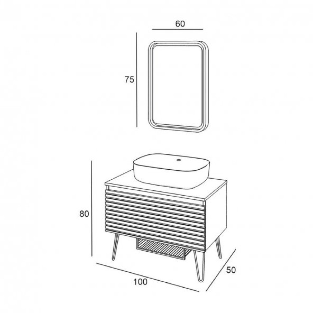 Denko Taylan 100 Cm Mdf Siyah Banyo Dolabi Takimi Banyo Dolabı / Mobilyası Fiyatı