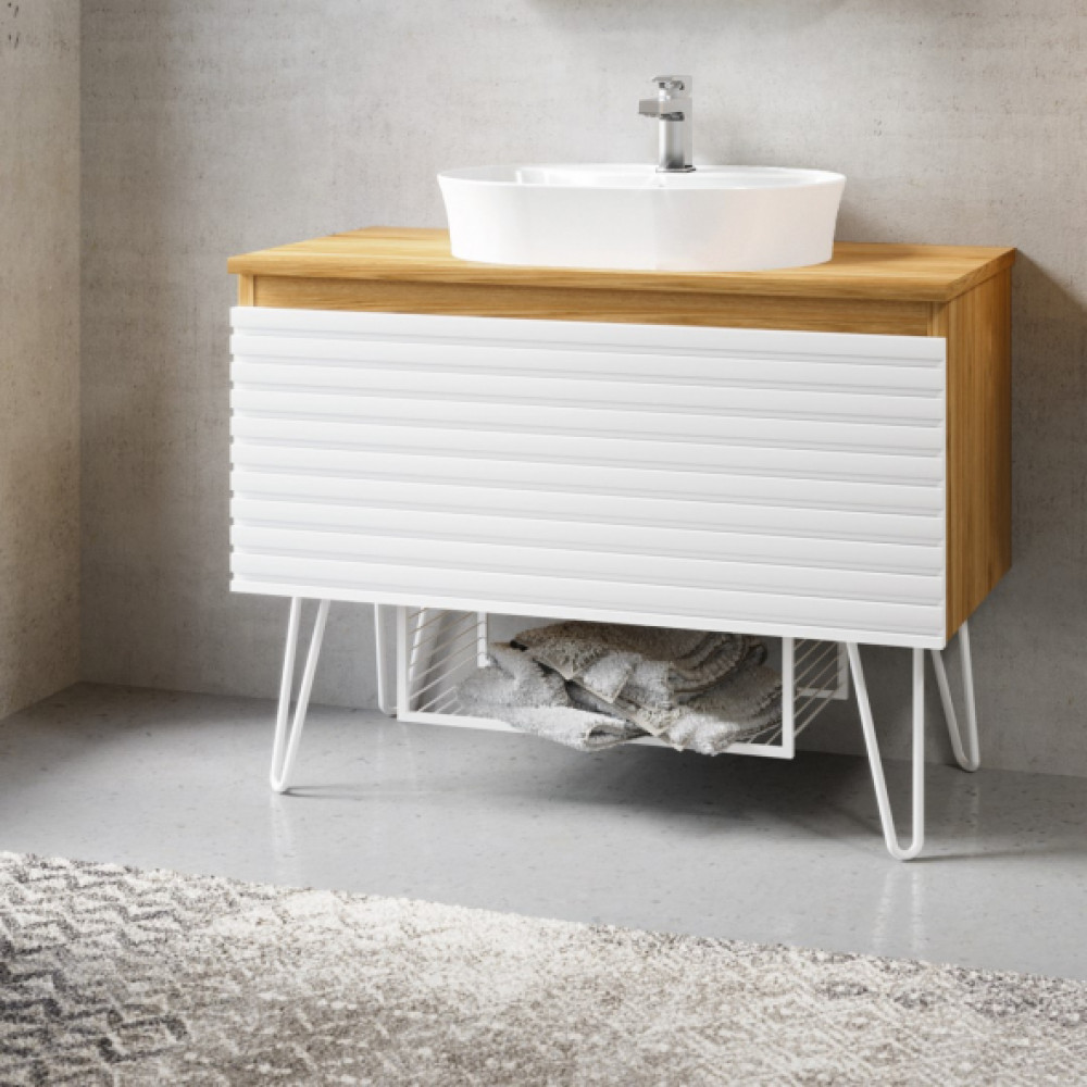 Denko Taylan 85 Cm Mdf Beyaz Banyo Dolabi Alt Modul Ve Lavabo Banyo Dolabı / Mobilyası Fiyatı