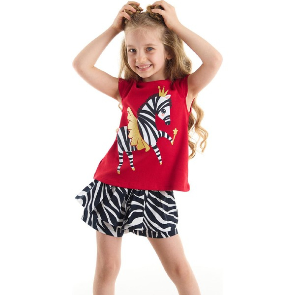 Denokids Balerin Zebra Kız T-Shirt Şort Takım Kız Çocuk Giyim Takımı Fiyatı