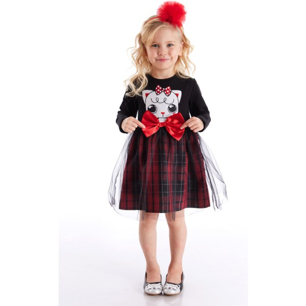 Denokids Kokoş Kedicik Kız Elbise Kız Çocuk Elbise Fiyatı