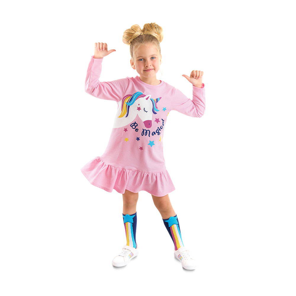 Denokids Unicorn Magic Pembe Kız Çocuk Elbise 2 YAŞ Beden Elbise Fiyatı