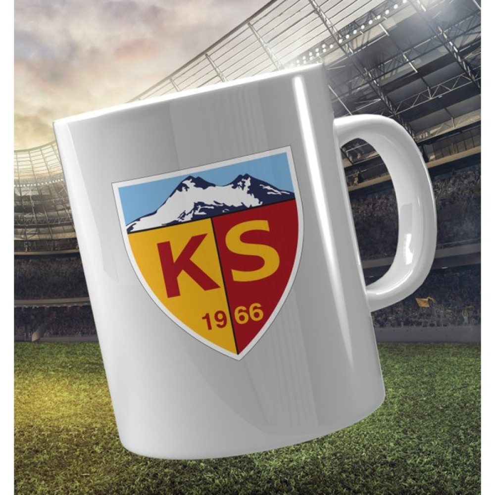 Denow Ajans Kayserispor Logo Baskılı Kupa Bardak Taraftar Hediyesi - Beyaz Fincan / Bardak / Kahve Takımı Fiyatı