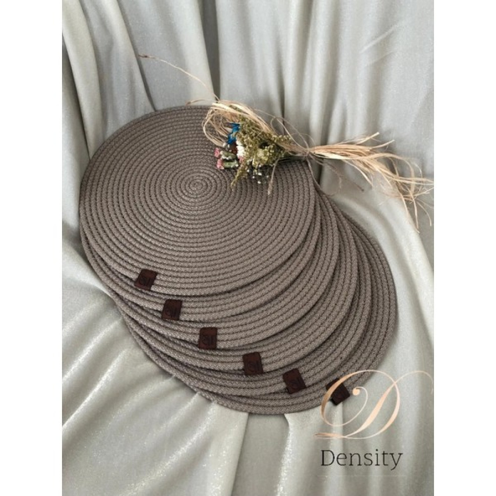 Density Hasır Supla 6lı Jüt Amerikan Servisi Koyu Bej - 32 x 32 cm Amerikan Servis Fiyatı