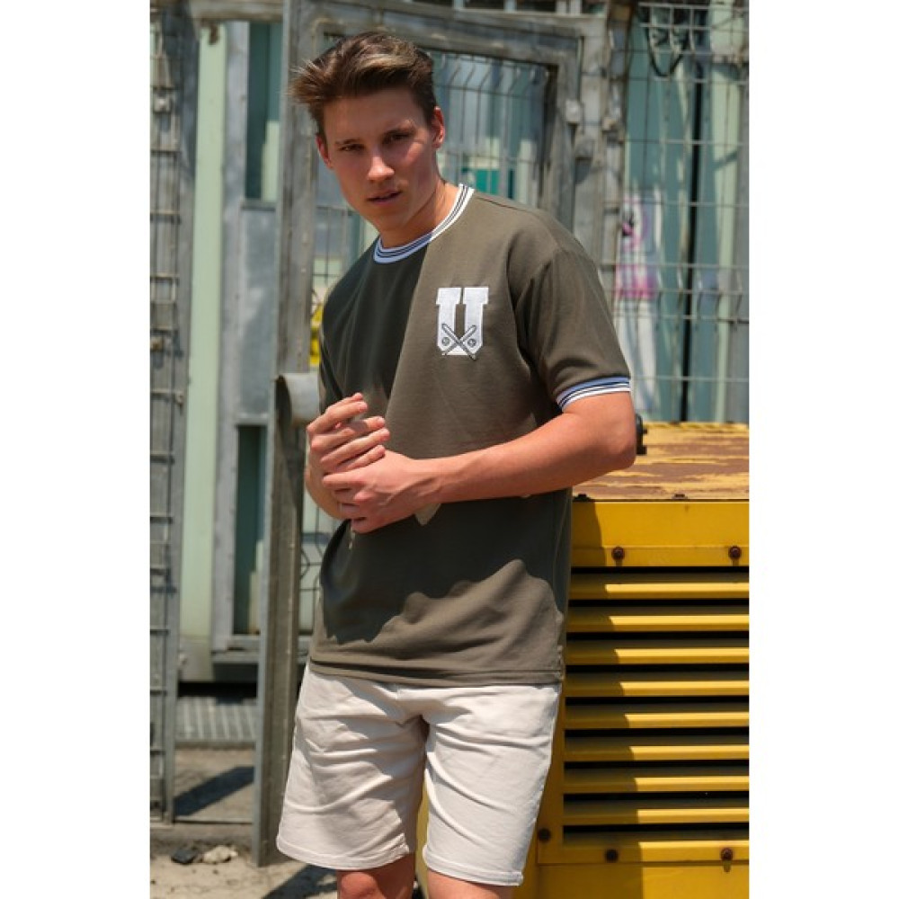 Densmood Usa Nakış Detaylı Rahat Kesim T-Shirt Erkek T-shirt Fiyatı