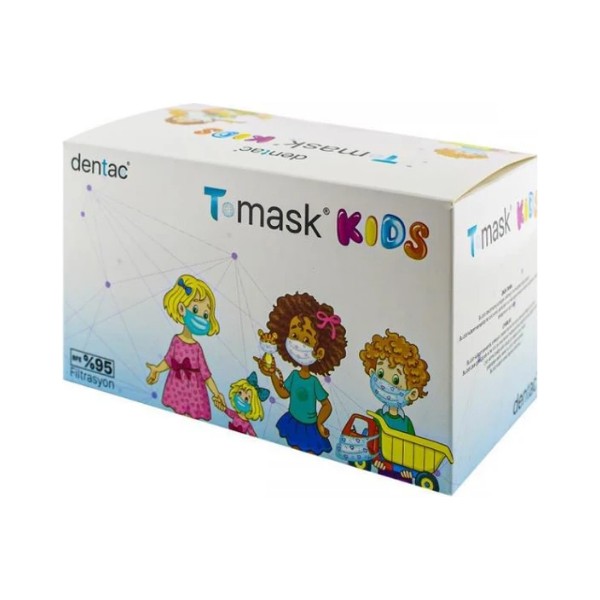 Dentac T-Mask Kids 3 Katlı Cerrahi Renkli Çocuk Maskesi 50 Adet Diğer Fiyatı