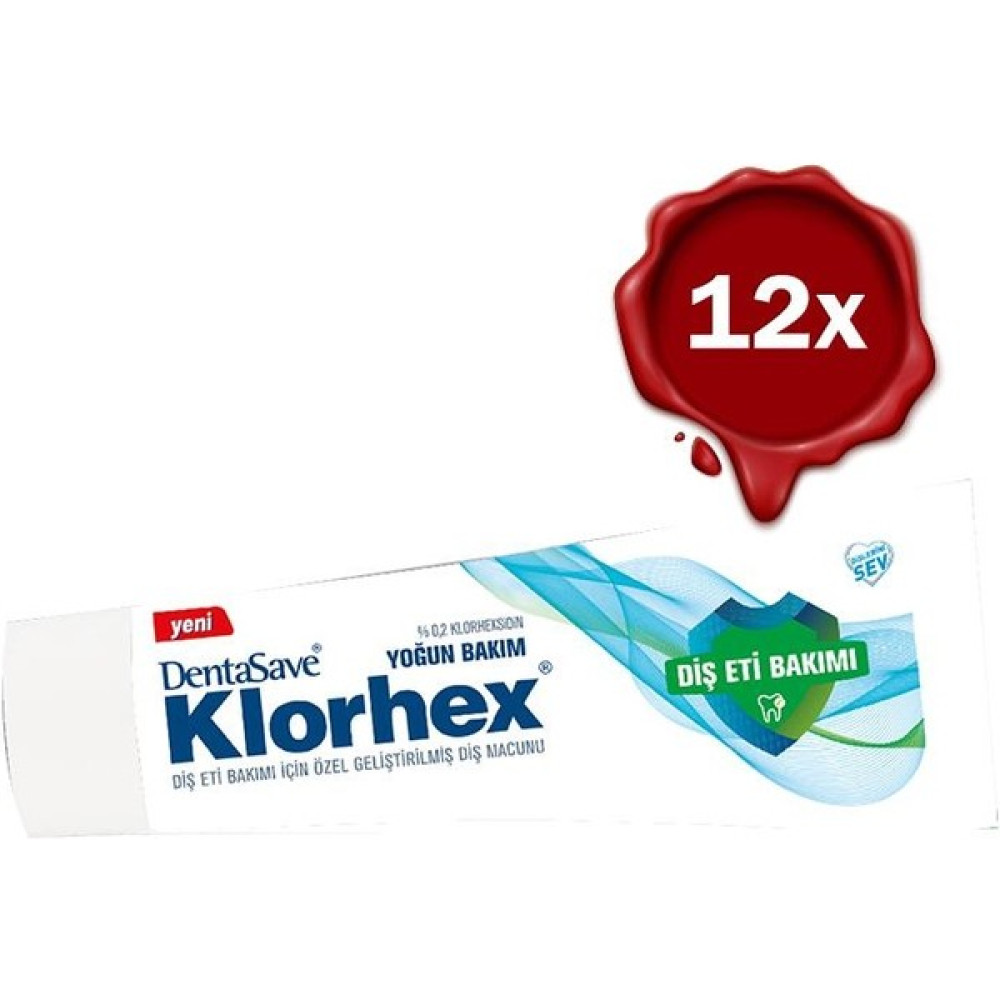 Dentasave Klorhex Diş Macunu Yoğun Bakım 75 ml x 12 Diş Macunları Fiyatı