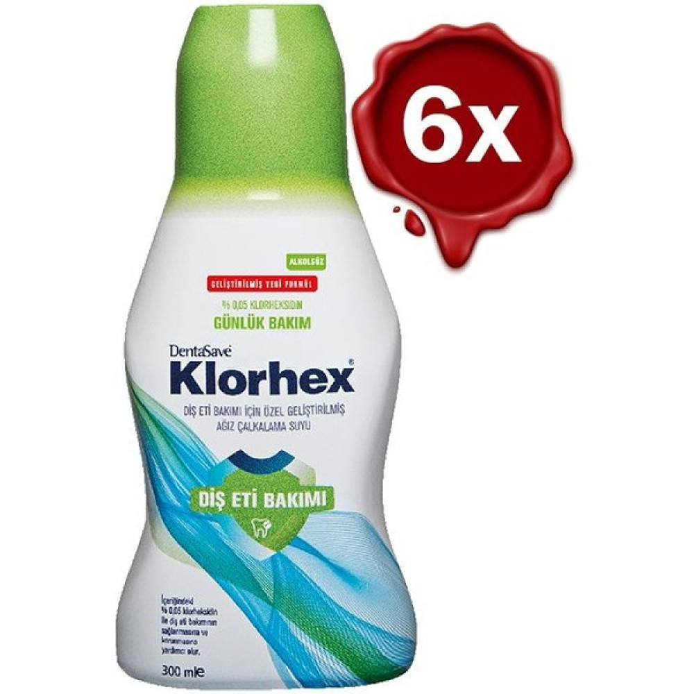 Dentasave Klorhex Günlük Bakım Ağız Çalkalama Suyu 300 Ml X 6 Ağız Gargara ve Spreyi Fiyatı