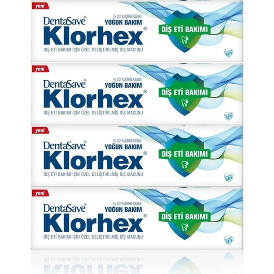 Dentasave Klorhex Yoğun Bakım Diş Macunu Diş Eti Bakımı 75 ml x 4 Adet Diş Macunları Fiyatı