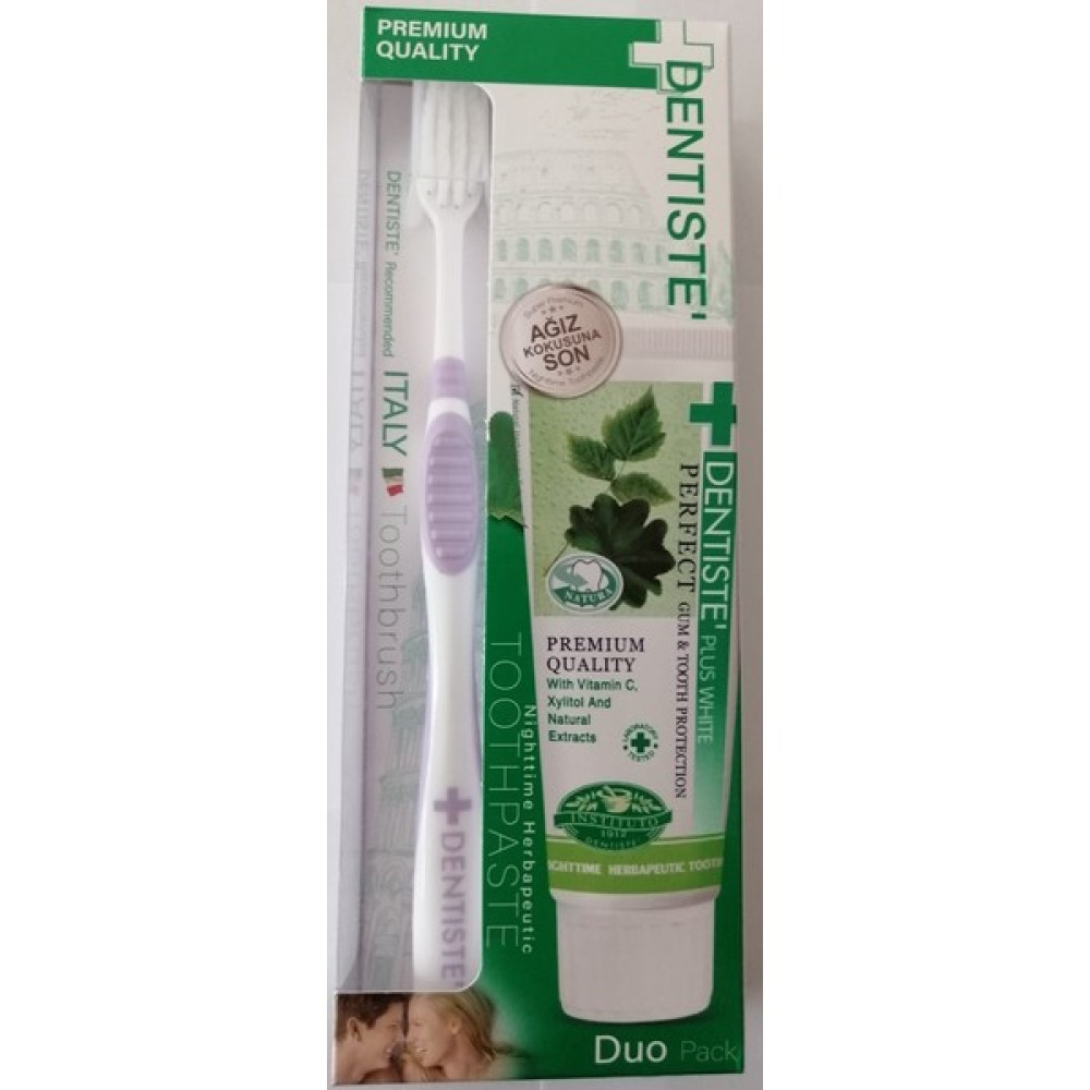 Dentiste Plus White Uyku Öncesi Diş Macunu 60GR + Diş Fırçası Mor - RENKMOR Diş Macunları Fiyatı