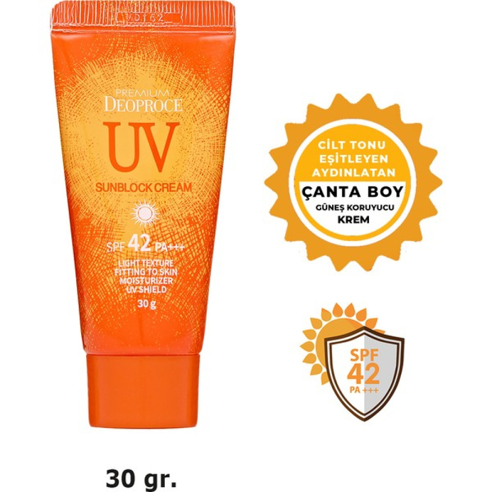 DEOPROCE Cilt Tonunu Eşitleyen&Aydınlatan Yüksek Koruma Faktörlü Güneş Kremi 30g UV Sunblock Cream Güneş Kremleri ve Losyonları Fiyatı