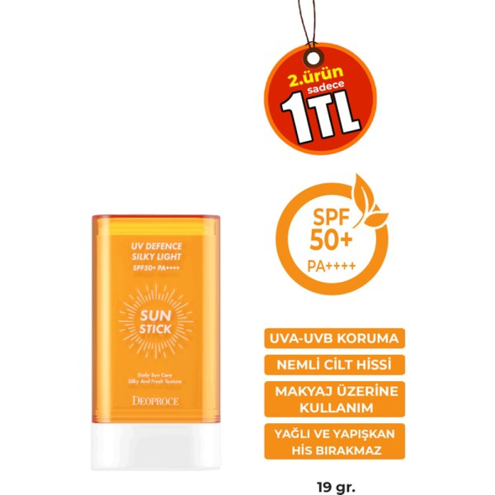 Deoproce Sun Stick Güneş Kremi Ultra Hafif Doku SPF50 Pa Yüksek Uv Koruma 18 gr Güneş Kremleri ve Losyonları Fiyatı